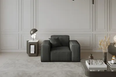 Productafbeelding van Designfauteuil CELES, bekleed met stof Scala, kleur antraciet