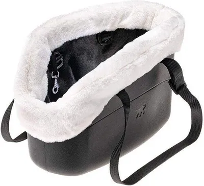 Image de Sac de transport pour chiens, dimensions : 21,5 x 43,5 x 27 cm, noir.