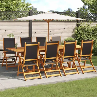 Produktbild von vidaXL Gartenstühle 8 Stk. Klappbar Massivholz Akazie und Textilene