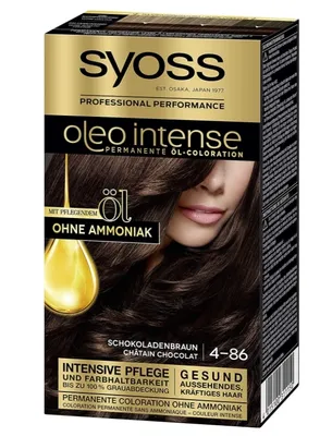 Zdjęcie produktu dla Syoss, Oleo Intense, Farba do włosów, czekoladowy brąz, 115 ml (PRODUKT Z NIEMIEC)
