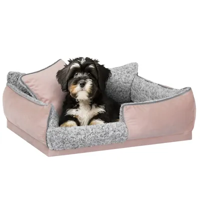 Produktbild von Hundebett "Porto" - 80x60 cm - Haustiermatratze, Katzenbett, Hundekissen | Sofa-Hundekörbchen mit Kissen, rutschfest & waschbar | PillowPrim
