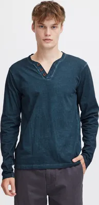 Produktbild von SOLID SDTinox Herren Longsleeve Langarmshirt Shirt mit V-Ausschnitt 100% Baumwolle Regular fit
