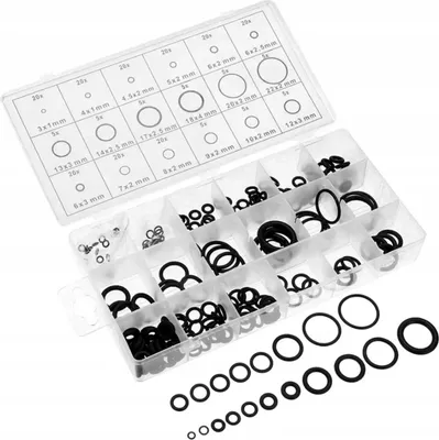Produktbild von 225 Stück ölbeständige Gummidichtungen O-Ring-Set O-Ringe Gummidichtungen