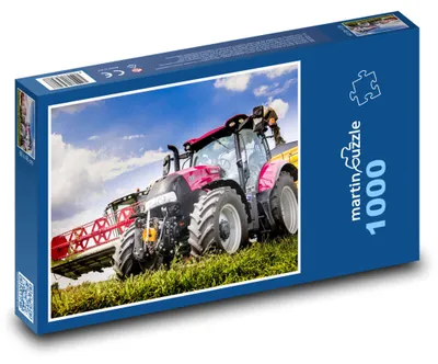 Obrázek produktu pro Puzzle 1000 Červený traktor na poli - martinpuzzle