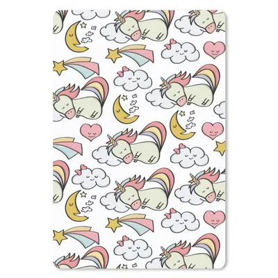 Produktbild von MuchoWow® Mauspad Mousepad Schlafen - Einhorn - Muster 40x60 cm - Mousepads - Maus Mat - Pad - Mausunterlage - Schreibtisch Accesoire