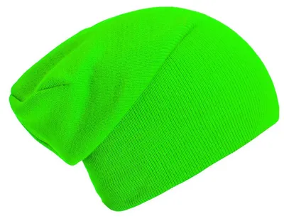 Produktbild von Wintermütze klassische Slouch Beanie one size - Neongrün
