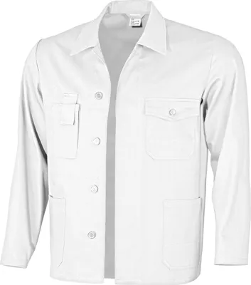 Produktbild von Qualitex Arbeitsjacke "basic", Größe: 68, Farbe: weiß