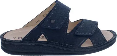 Produktbild von Finn Comfort Danzig-S Pantolette 81529-834041, Streetnubuk (Nubukleder), Atlantic (dunkelblau), Weichbettung 45