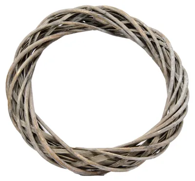 Produktbild von Weidenkranz Ø 25 cm x H 4 cm grau zum Dekorieren