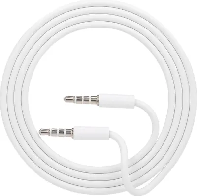 Zdjęcie produktu dla 3.przedłużacz audio stereo męsko-męski z wtyczką jack 5 mm, biały