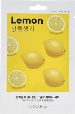 Imagen del producto de MISSHA Mascarilla Facial en Tela Airy Fit, Limón, 19 g