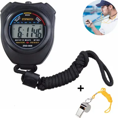 Produktbild von Digitaler Stoppuhr-Timer für Basketball, Fußball, Boxen, Schießen, Schiedsrichter, Schwimmen, Training, Sport, Sportspiel, Training