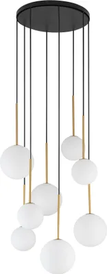 Zdjęcie produktu dla Żyrandol KARO czarno-biały-złoty 8xG9x12W metal wym:125x43x43cm IP20 Nowodvorski Lighting