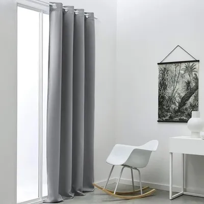 Produktbild von Verdunkelungsvorhang mit Ösen, Grau, 140x240 cm, Today Essential, Polyester
