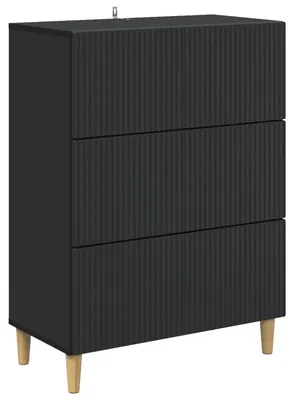 Image de Armoire à tiroirs Noir 66 x 34,5 x 90 cm Bois d'ingénierie