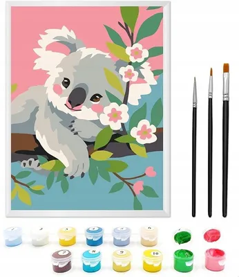 Produktbild von Koala Kinder Malen nach Zahlen Set DIY Bunt