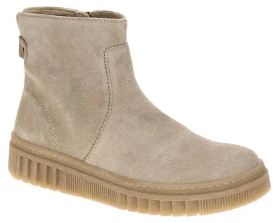 Produktbild von Gabor Stiefeletten 8008, Echtleder Velour hellgrau metallic, H-Weite, Reißverschluss, flacher Absatz