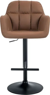 Produktbild von Barhocker Natoma Kunstleder schwarz hellbraun