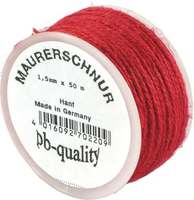 Produktbild von Lot-Maurerschnur 50 m Rolle,  1,5 mm, rot, Polypropylen