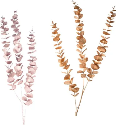 Produktbild von Eukalyptus Dekozweige Kunstzweige Dekoblumen Bastelmaterial 112 cm in 2 Farben, 5_Farbe:Goldfarben