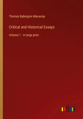 Produktbild von Critical and Historical Essays