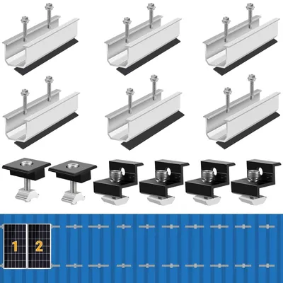 Immagine prodotto di Supporti per pannelli solari - Set da 6 con materiale di montaggio per tetti piani
