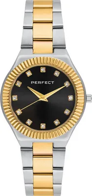 Produktbild von Klassische Damen Quarz Uhr PF00714 Classic Edelstahl Silber-Gold mit Datumsfunktion