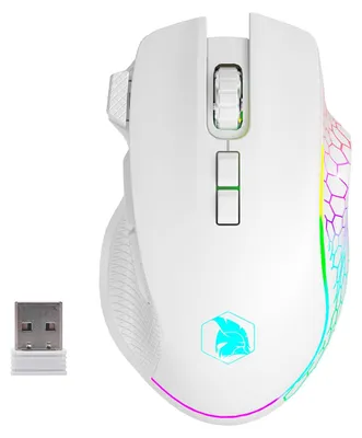 Immagine prodotto di Mouse da gioco wireless, 3 modalità, 2,4 GHz, Bluetooth, con filo, 10.000 DPI