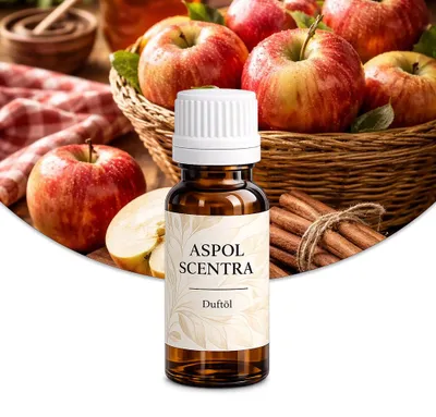 Produktbild von Aspol Scentra Apfel und Zimt UFIREADY Duftöl für Kerzen 10 ml, KI-generiertes Bild
