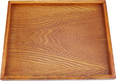 Zdjęcie produktu dla Prostokątna drewniana taca do serwowania herbaty Talerz stołowy Przekąski Naczynie do przechowywania żywności dla domu hotelowego (30 * 24 cm)