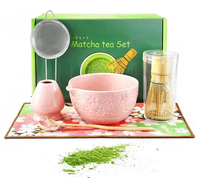 Imagen del producto de Juego completo de matcha con cerámica, ideal para ceremonias del té