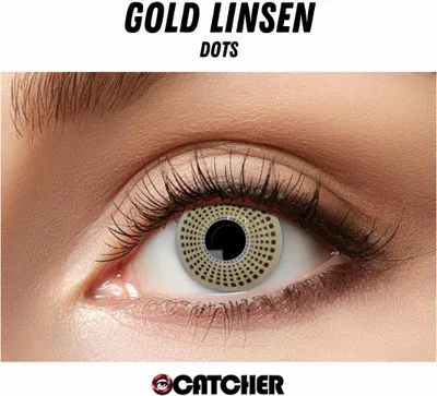 Produktbild von Kontaktlinsen Zoelibat Eyecatcher Golden Dots – 12 Monate Komfort & Glamour