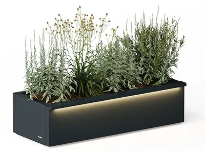 Productafbeelding van Herstera Garden Cube Xic L Plus, rechthoekige plantenbak voor buiten, 100x40x25 cm