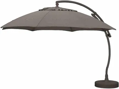Produktbild von Ampelschirm Easy Sun Ø 375 cm, anthrazit / grau-meliert Bezug grau-meliert, 100% Olefin
