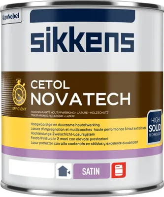 A can of Sikkens Cetol Novatech wood finish.