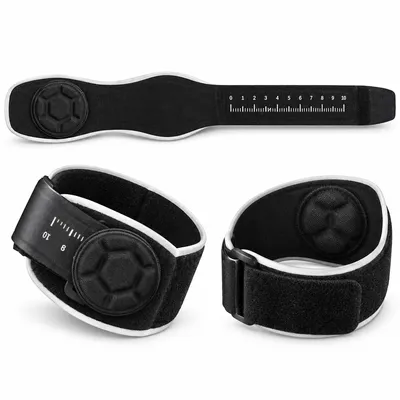 Produktbild von Tennisarmbandage mit verstellbarem Druckpolster, Ellenbogenstütze mit Silikonpolster, für Tennis und Golf, links und rechts tragbar