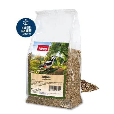 Produktbild von PANTO Hanfsamen 1kg - Natürliche Energiequelle für Wildvögel