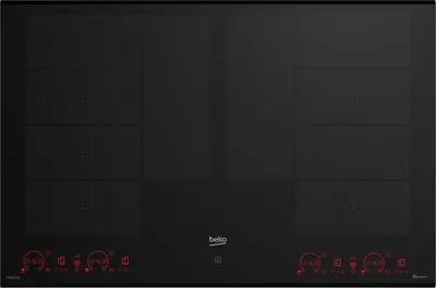 Obrázek produktu pro Beko HII88810NTI, Černá, Vestavěné, 80 cm, Indukční varná deska se zónami, Sklo, 8 zóna/zón