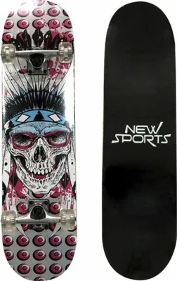Produktbild von NSP Skateboard Skeleton L.78,7cm,ABEC7