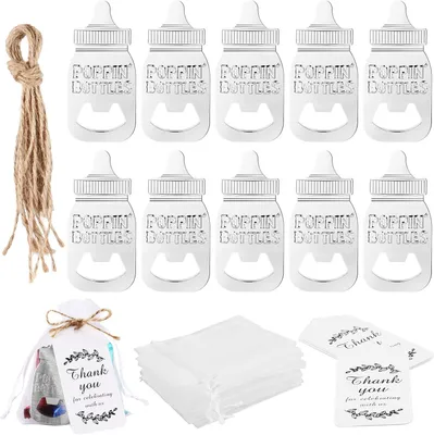 Produktbild von Flaschenöffner für Babypartys – Set mit 10 Stück – Gastgeschenke – Taufe – Babyparty – Gastgeschenk – Geburtstagsparty – Andenken – Dekoration
