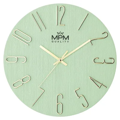 Produktbild von MPM-Quality Primera Wanduhr Kunststoff Grün 30,5 cm