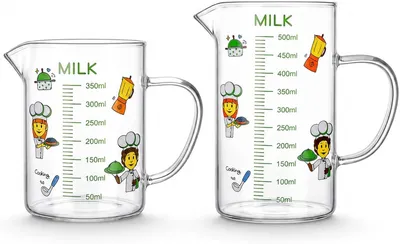 Produktbild von Messbecher Set, Glas, 350 ml und 500 ml, mit Skala, für Backen