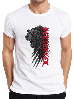 Obrázok produktu pre Tričko "Berserker Bär Wikinger Krallen Runen Nordische Mythologie Odin Herren", biela farba, veľkosť XXL
