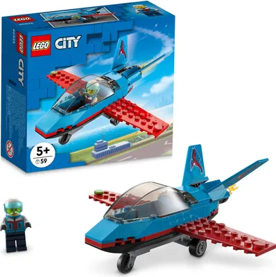 Zdjęcie produktu dla LEGO 60323 Samolot kaskaderski City z minifigurką pilota