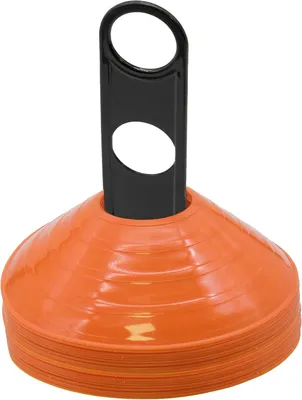 Imagen del producto de Contenedores de señalización con asa de transporte, 20 unidades, color naranja, para deportes y entrenamiento