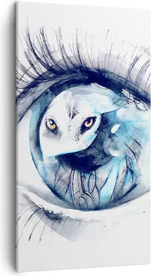 Produktbild von Bild auf Leinwand - Leinwandbild - Wildnis fantasie Augapfel illustration - 45x80cm - Wand Bild - Wanddeko - Leinwanddruck - Bilder - Kunstdruck - Leinwand bilder - Wandkunst - PA45x80-3098