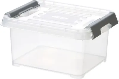 Produktbild von KURVER | Handliche Box - Plus 2L + graue Clips mit Deckel