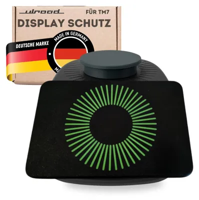 Produktbild von Displayschutz kompatibel mit Thermomix TM7 Abdeckung Display Schutz Zubehör Displayabdeckung Schutzplatte (Schwarz+Kreis grün)