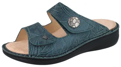 Produktbild von FINN COMFORT Moorea Damen Pantolette petrol Glattleder - Größe: 40