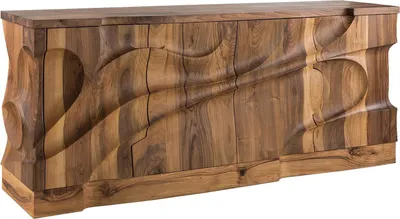 Zdjęcie produktu dla Elegancki brązowy drewniany stolik konsolowy o stylowym designie